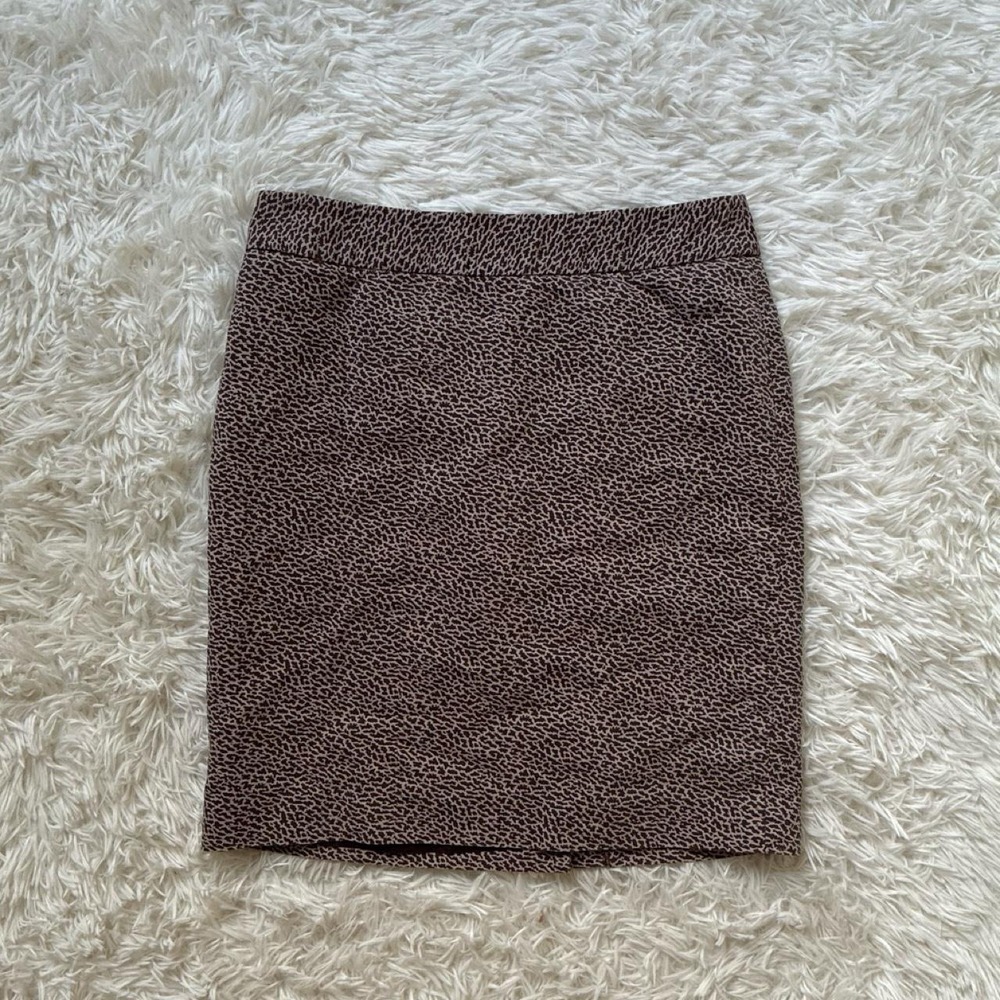 Silk blend Loft Y2K Sexy teacher Officecore Leopard print pencil skirt size 6